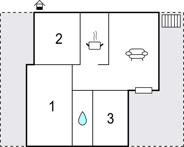 Apartamento 3 habitaciones, con piscina