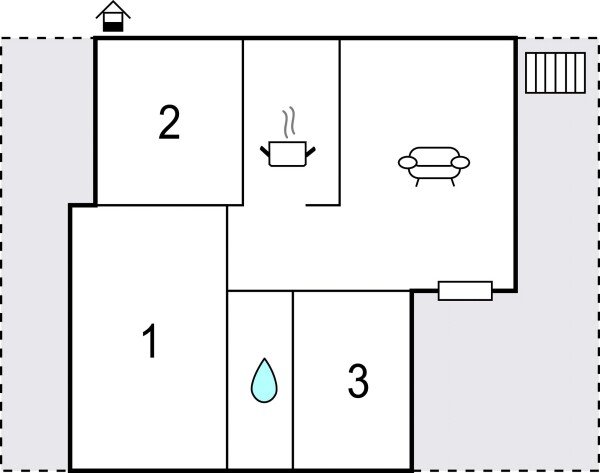 Apartamento 3 habitaciones, con piscina