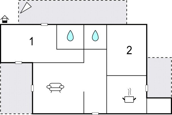Appartement moderne, 2 chambres, avec vue sur mer