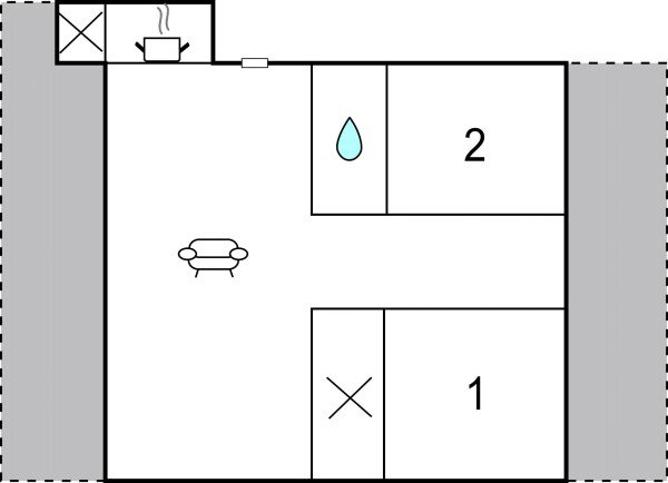 Wohnung 2 Schlafzimmer, mit Meerblick