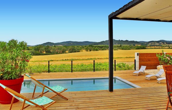 Maison de campagne moderne, 2 chambres, avec piscine