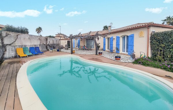 Maison de campagne confortable, 3 chambres, avec piscine
