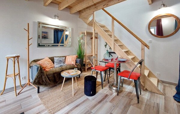 Maison de campagne moderne, 1 chambre, avec vue sur mer