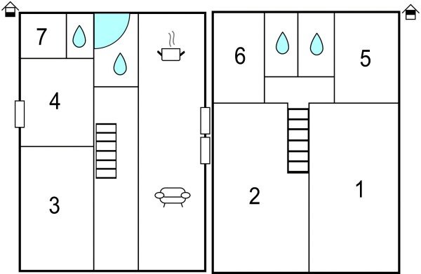 Maison de campagne confortable, 7 chambres, avec piscine