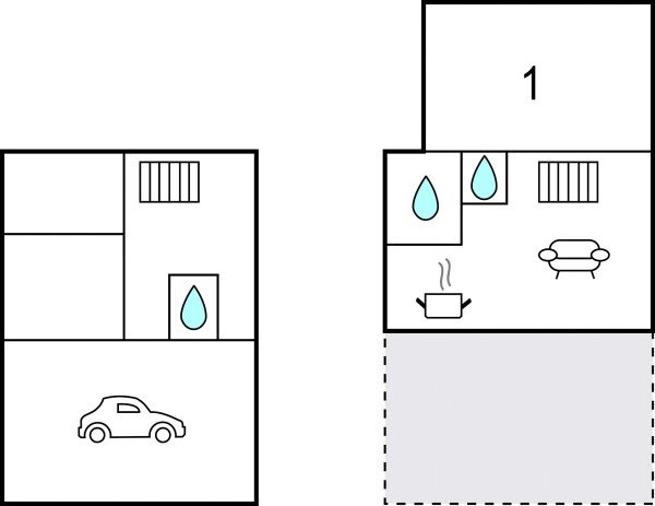 Maison de campagne confortable, 1 chambre, avec jardin