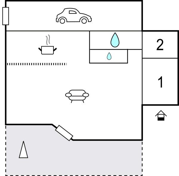 Maison contemporaine moderne, 2 chambres, avec vue sur mer