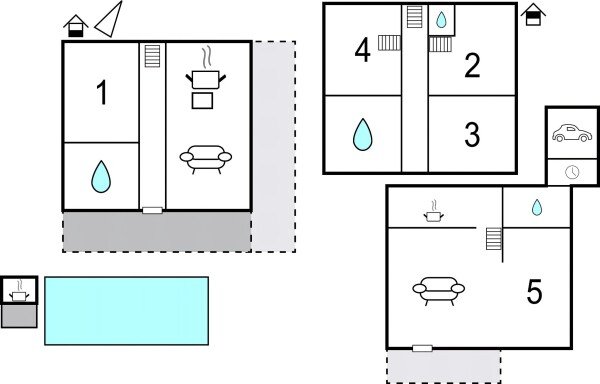 Maison de campagne de charme, 5 chambres, avec piscine