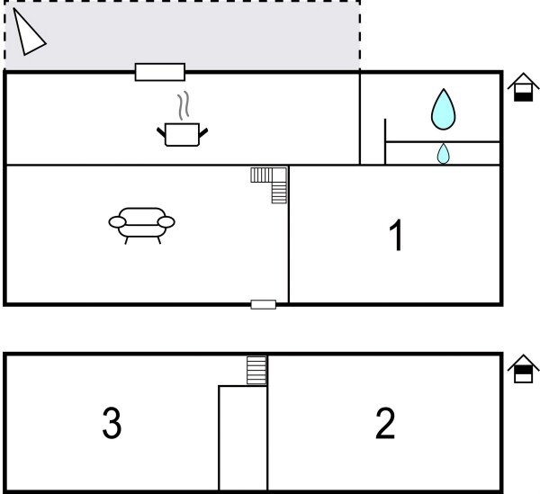 Maison de campagne design, 3 chambres, avec vue sur mer