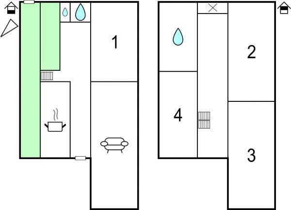 Maison 4 chambres, avec jardin