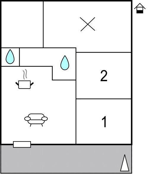 Maison de campagne confortable, 2 chambres, avec parking