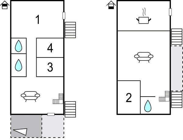 Maison de campagne moderne, 4 chambres, avec piscine