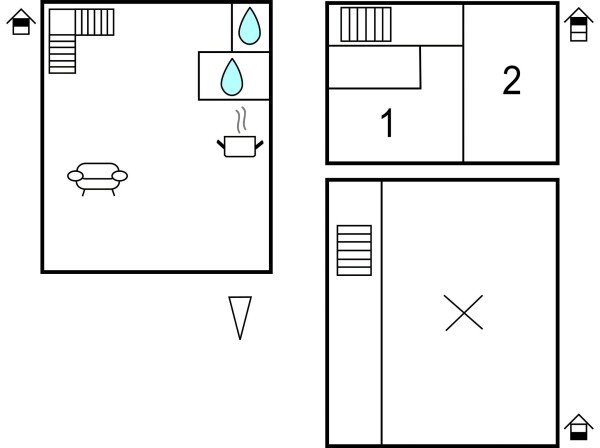 Maison 2 chambres, avec parking