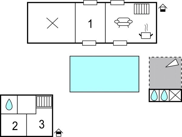 Maison en pierre chic, 3 chambres, avec piscine