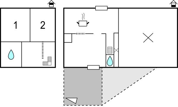 Maison chic, 2 chambres, avec cheminée