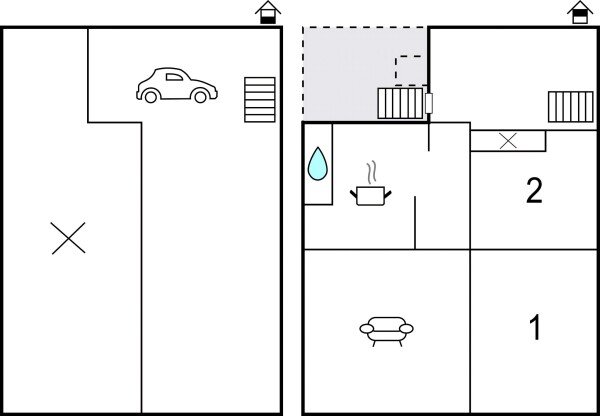 Ferienhaus 2 Schlafzimmer