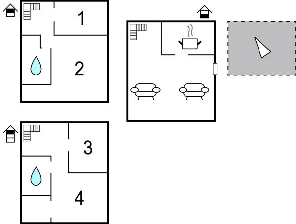 Maison de campagne moderne, 4 chambres, avec vue sur mer
