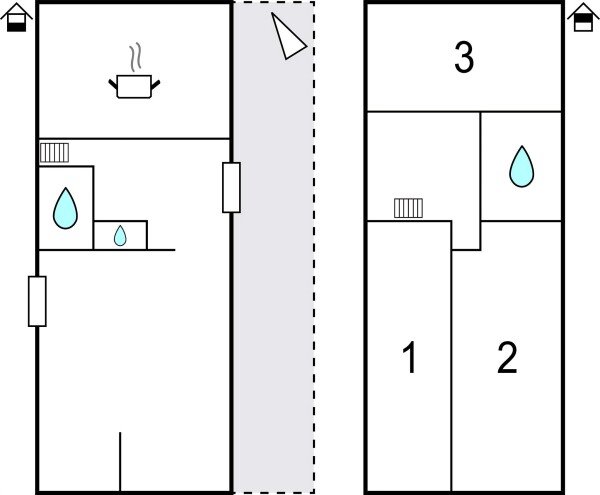 Maison en pierre moderne, 3 chambres, avec vue sur mer