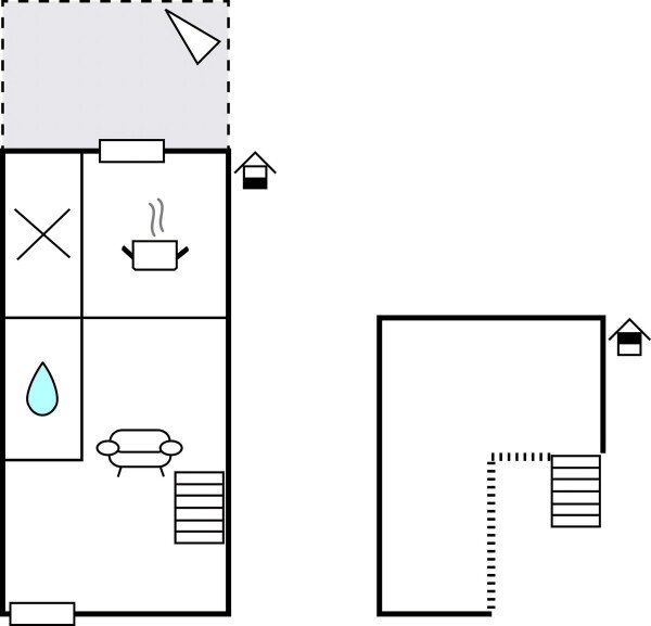 Maison de campagne 2 chambres, avec wifi