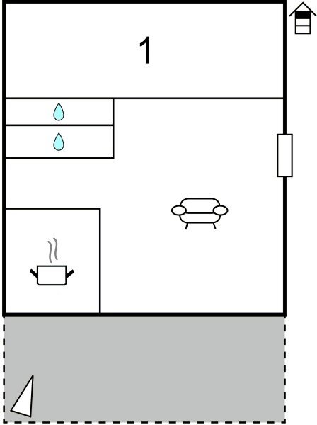 Appartement 1 slaapkamer, met sea view
