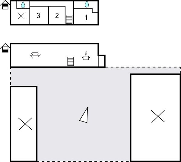 Ferienhaus 3 Schlafzimmer, mit Pool