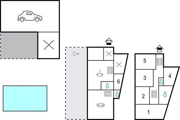 Maison 6 chambres, avec piscine