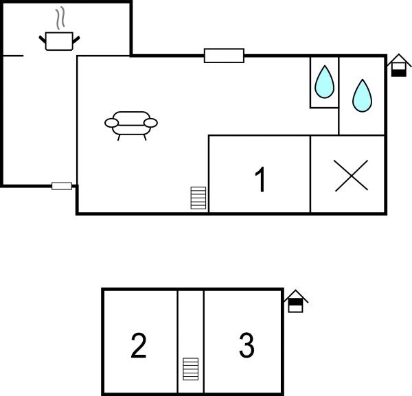 Maison moderne, 3 chambres, avec vue sur mer