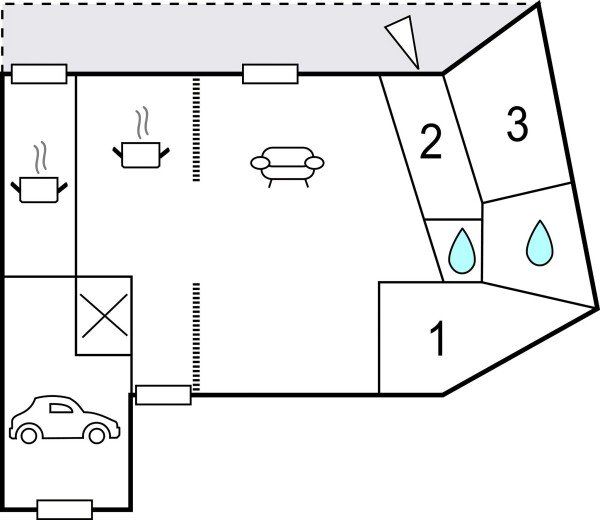 Ferienhaus 3 Schlafzimmer, mit Kamin