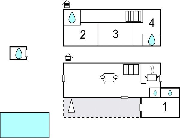 Maison de campagne confortable, 4 chambres, avec piscine