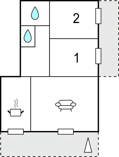 Apartment 2 bedrooms, with pool