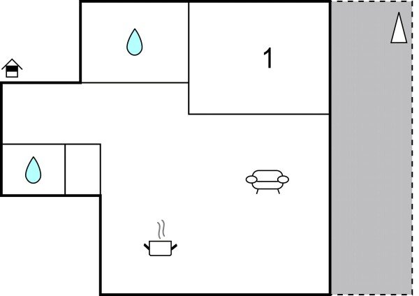 Appartement 1 chambre, avec climatisation