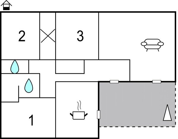 Maison de campagne confortable, 3 chambres, avec piscine