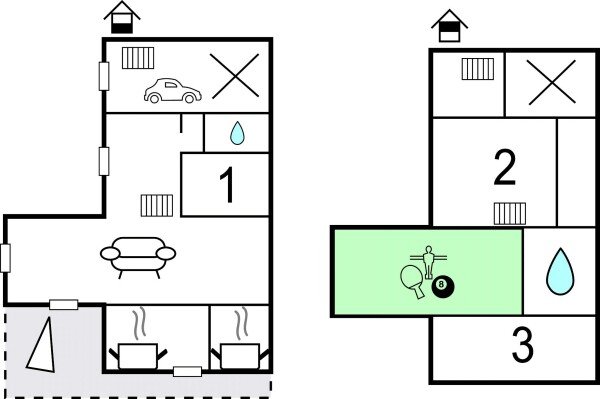 Maison de campagne moderne, 3 chambres, avec vue sur mer