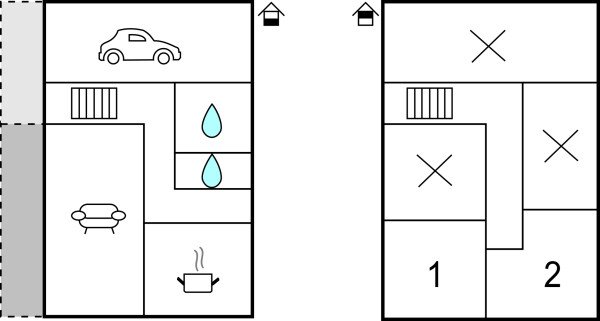 Ferienhaus 2 Schlafzimmer, mit Meerblick