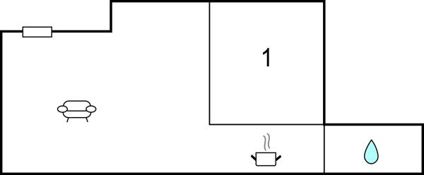 Appartement moderne, 1 chambre, avec vue sur mer