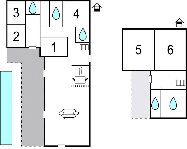 Maison 6 chambres, avec vue sur mer