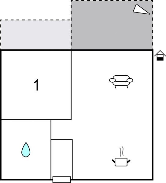 Maison chic, 1 chambre, avec vue sur mer