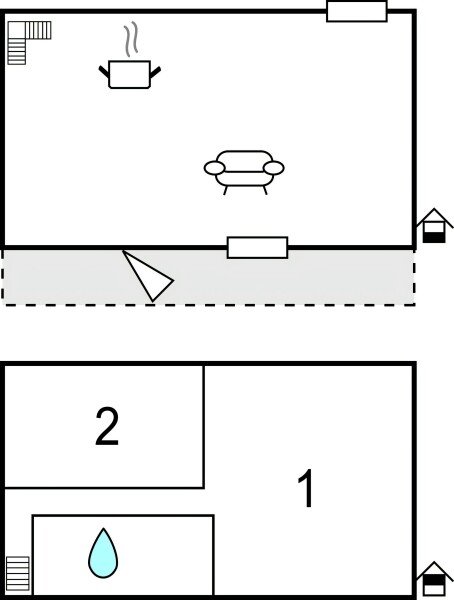 Huis 2 slaapkamers, met sea view