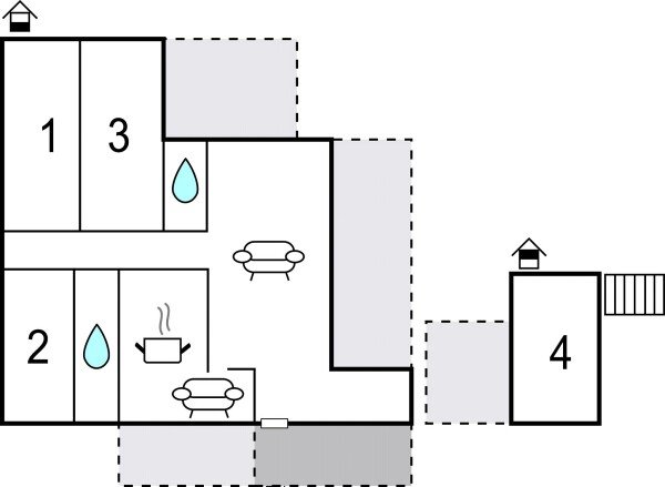 House 3 bedrooms, with sea view