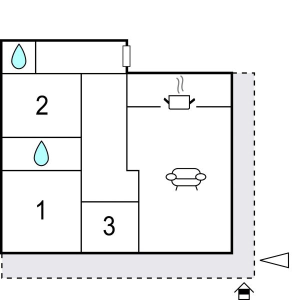 Appartement 3 chambres, avec vue sur mer