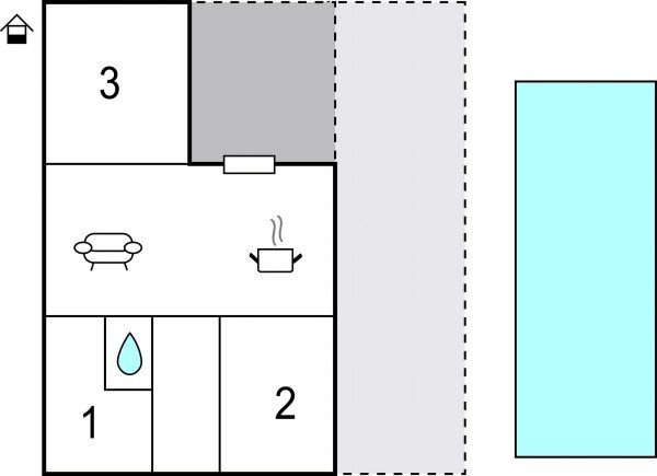 Huis 3 slaapkamers, met sea view