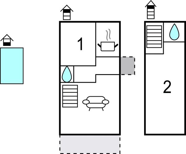 Wohnung 2 Schlafzimmer, mit Meerblick