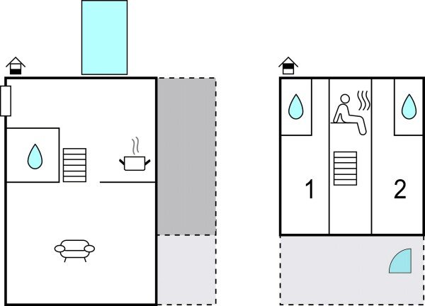 Huis 2 slaapkamers, met zwembad