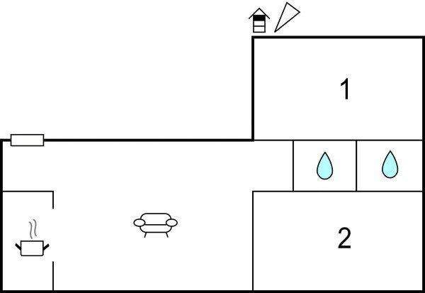 Wohnung 2 Schlafzimmer, mit Meerblick