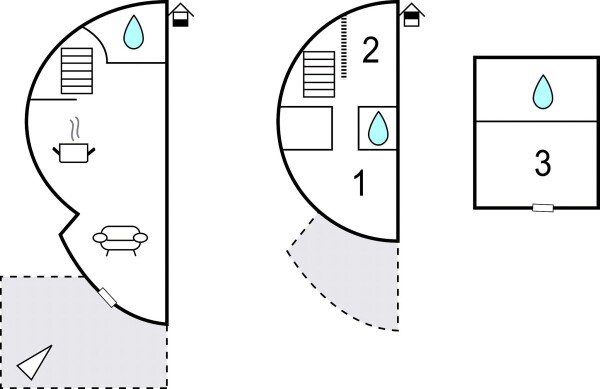 Maison de campagne 3 chambres, avec vue sur mer