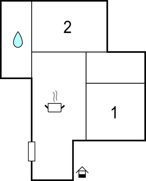 Appartamento 2 camere, con vista mare