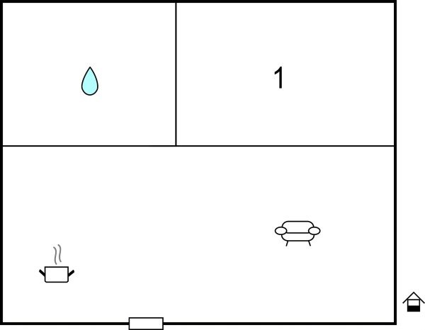 Casa 1 camera, con piscina