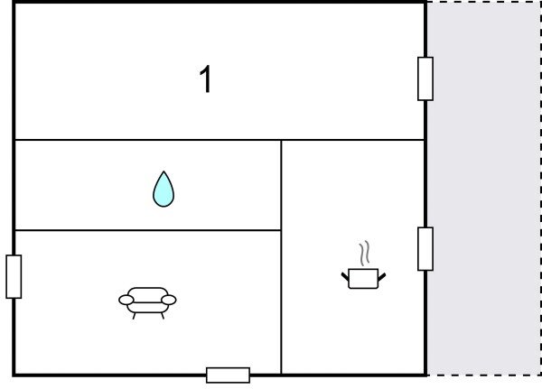 Appartamento 1 camera, con vista mare
