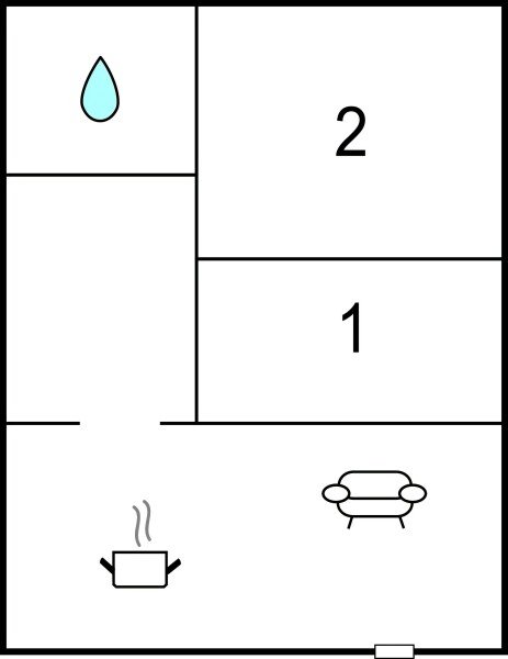 Wohnung 2 Schlafzimmer, mit WLAN