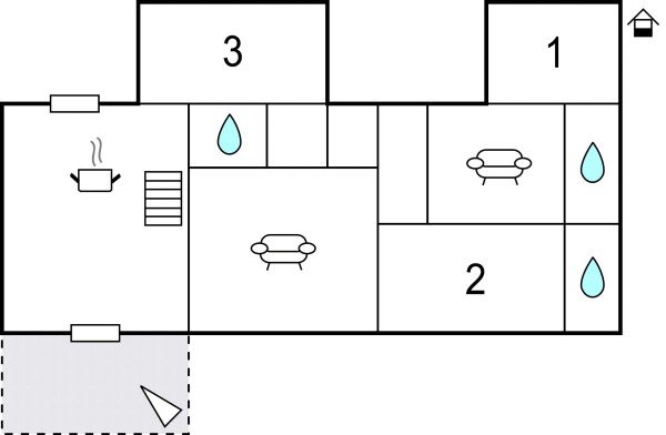 Casa 3 camere, con aria condizionata