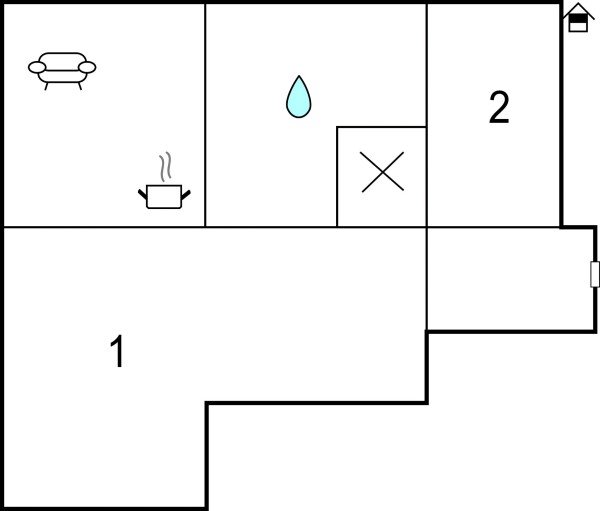 Appartamento 2 camere, con aria condizionata